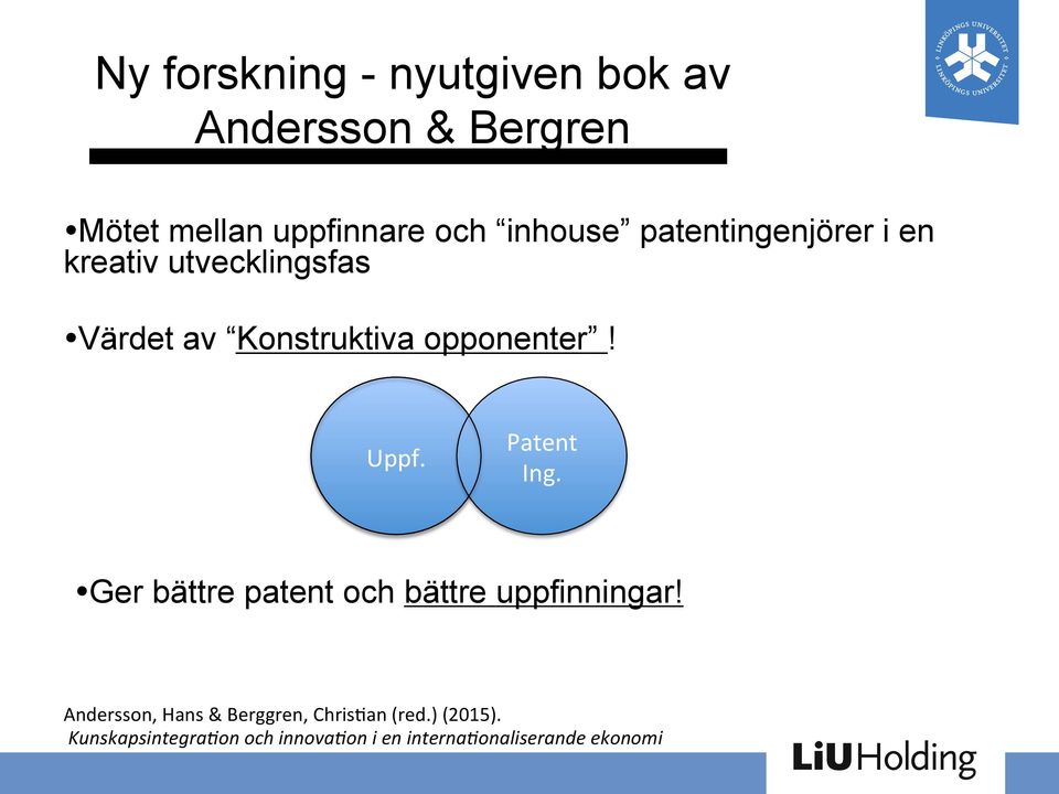 Patent Ing. Ger bättre patent och bättre uppfinningar!