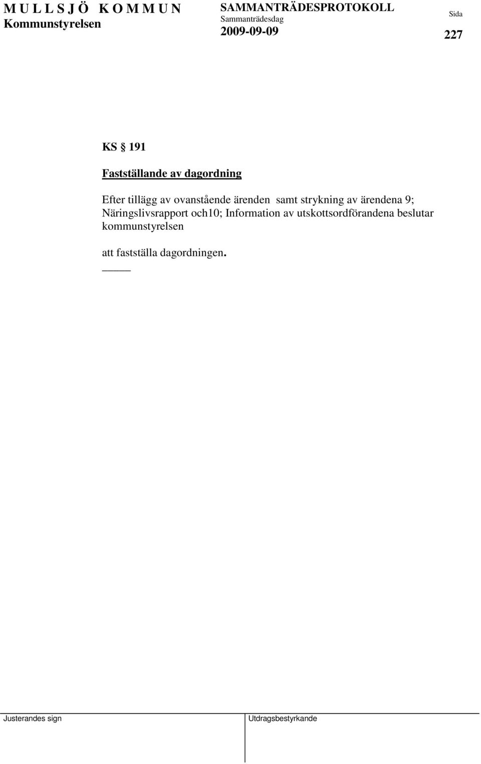 Näringslivsrapport och10; Information av