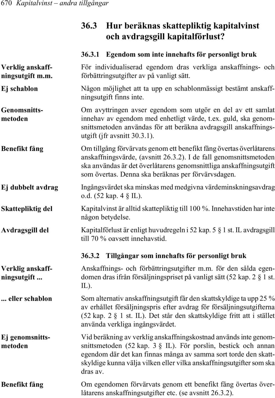 .3.1 Egendom som inte innehafts för personligt bruk För individualiserad egendom dras verkliga anskaffnings- och förbättringsutgifter av på vanligt sätt.