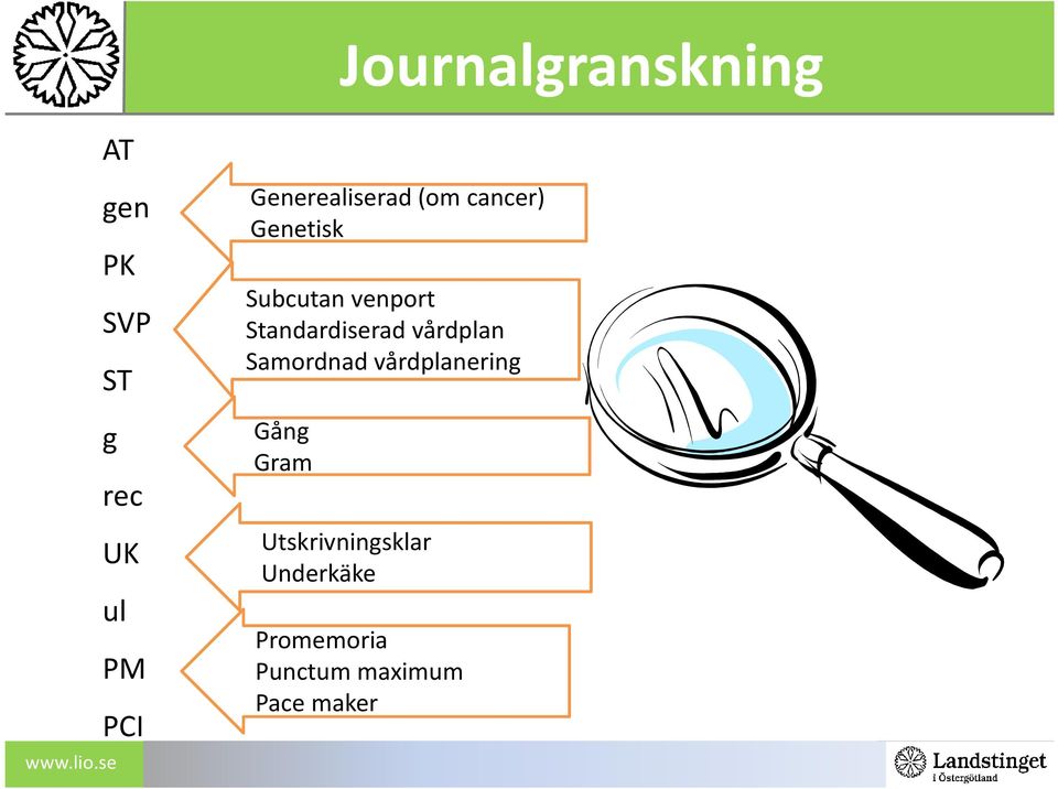 Standardiserad vårdplan Samordnad vårdplanering Gång
