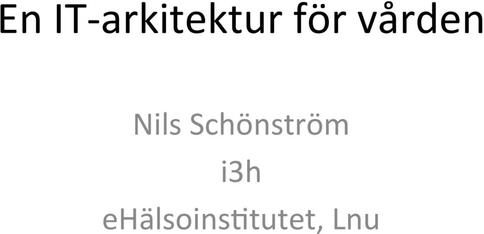 Schönström i3h