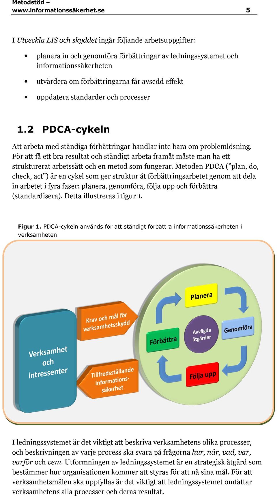 uppdatera standarder och processer 1.2 PDCA-cykeln Att arbeta med ständiga förbättringar handlar inte bara om problemlösning.