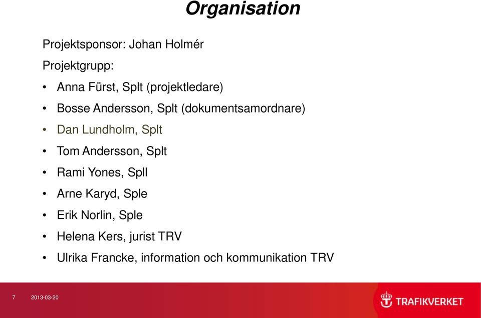 Tom Andersson, Splt Rami Yones, Spll Arne Karyd, Sple Erik Norlin, Sple