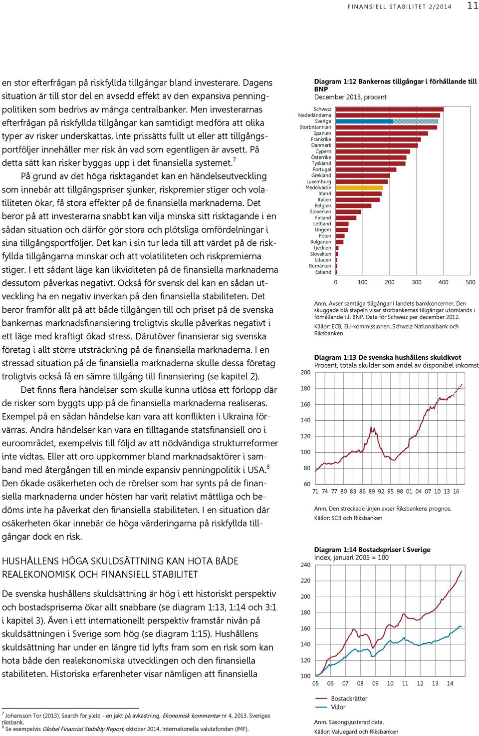 Men investerarnas efterfrågan på riskfyllda tillgångar kan samtidigt medföra att olika typer av risker underskattas, inte prissätts fullt ut eller att tillgångsportföljer innehåller mer risk än vad