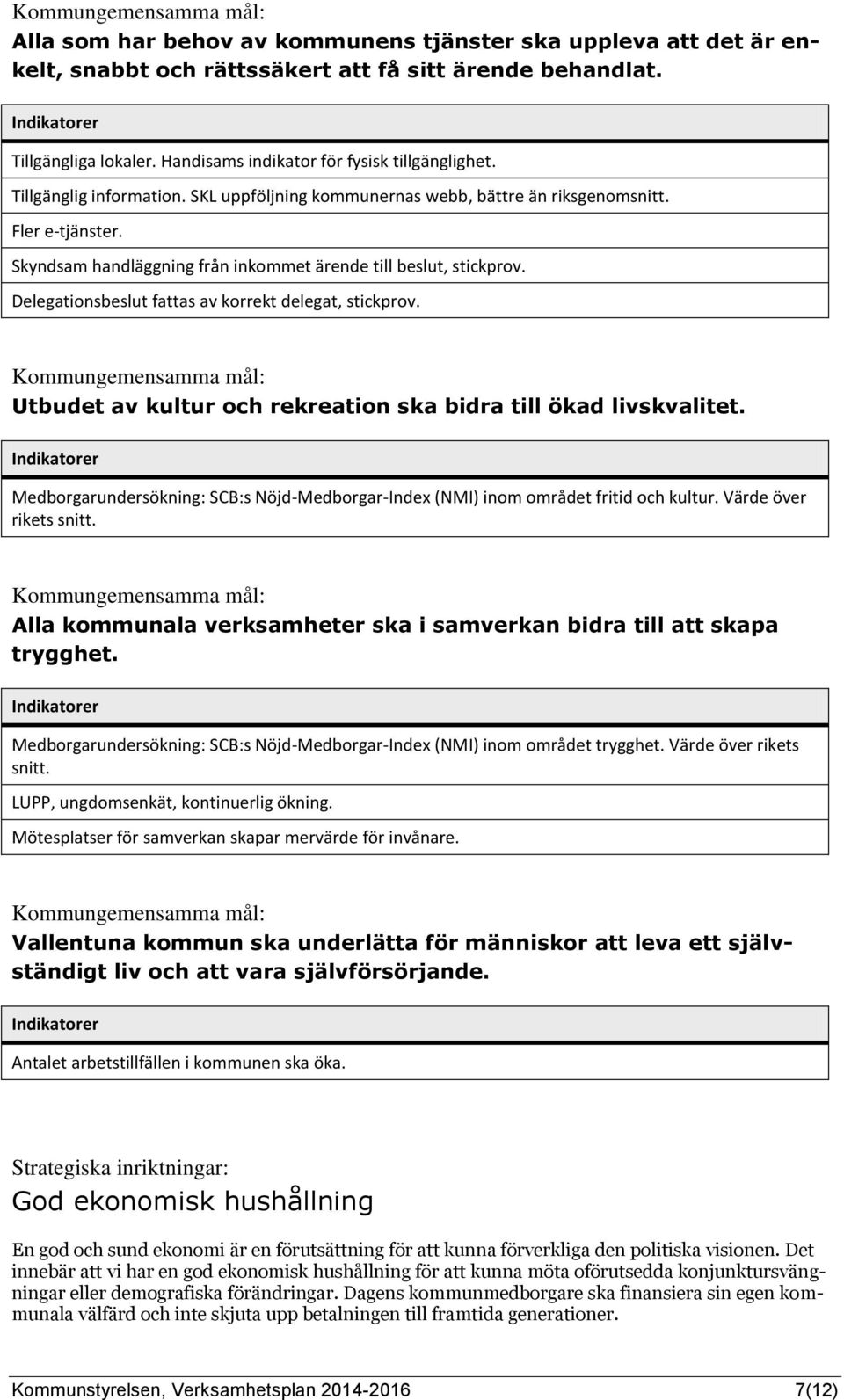 Delegationsbeslut fattas av korrekt delegat, stickprov. Utbudet av kultur och rekreation ska bidra till ökad livskvalitet.