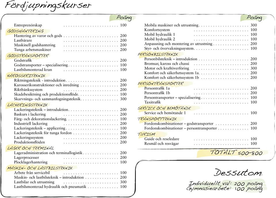 ...................... 100 KAROSSERITEKNIK Riktningsteknik - introduktion...................... 200 Karosserikonstruktioner och inredning................ 200 Riktbänkssystem.