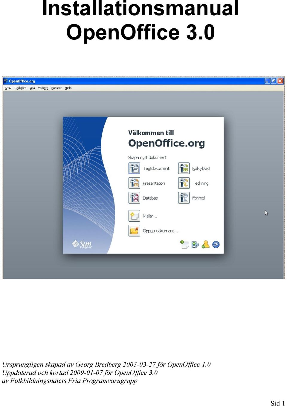 för OpenOffice 1.