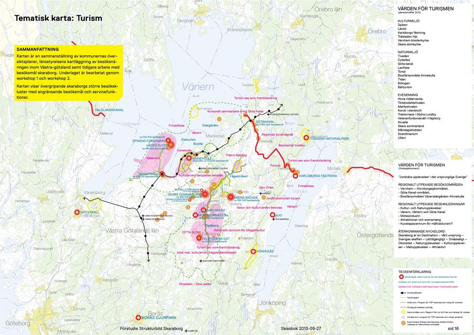 Åmål Vänern Kartan vsar övergrpande skaraborgs större besöksked luster med angränsande besöksmål och servcefunktoner. Gullspång Tursm ses som framtdsnärng Askersund E Djurö nat.