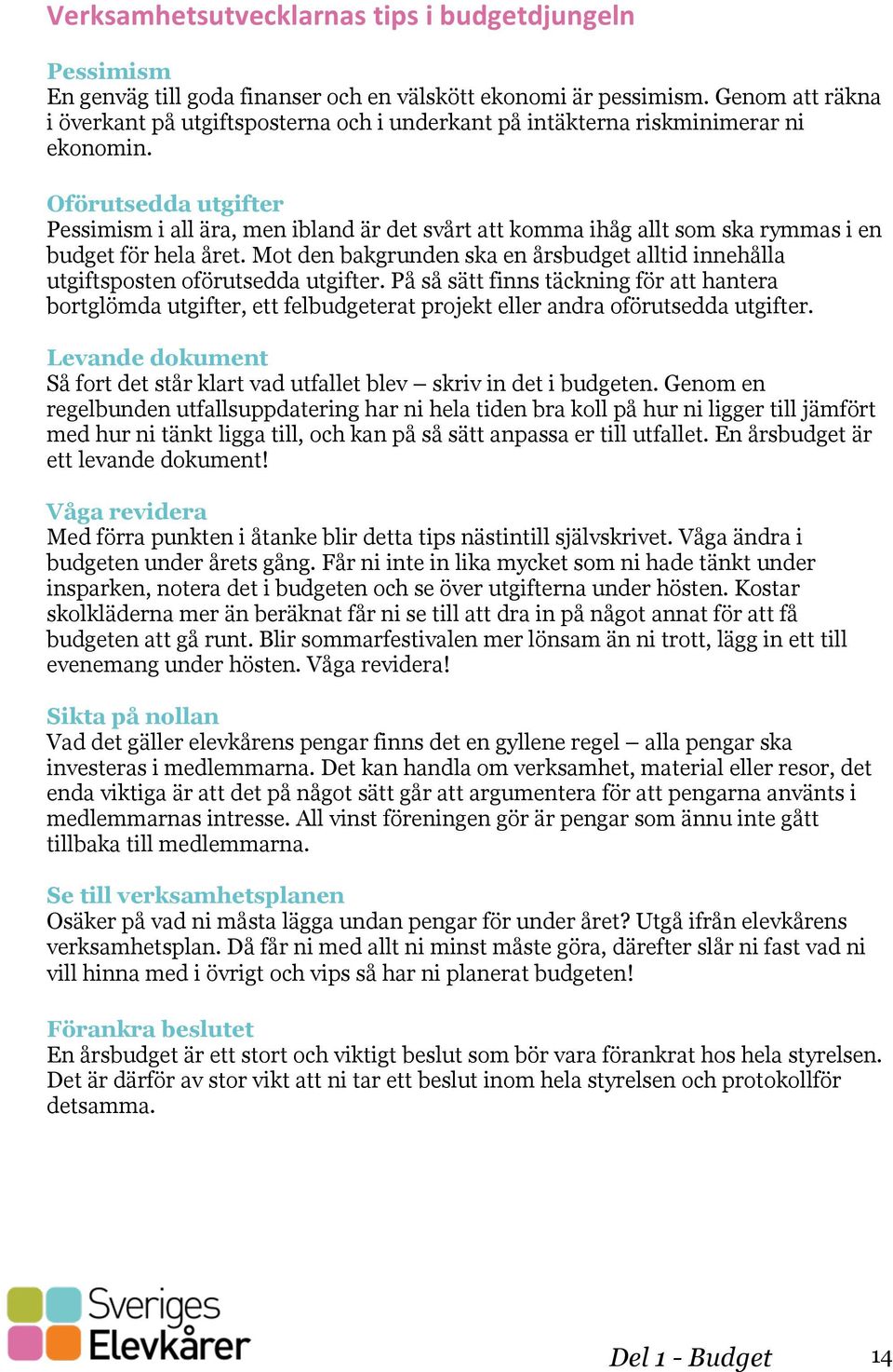 Oförutsedda utgifter Pessimism i all ära, men ibland är det svårt att komma ihåg allt som ska rymmas i en budget för hela året.