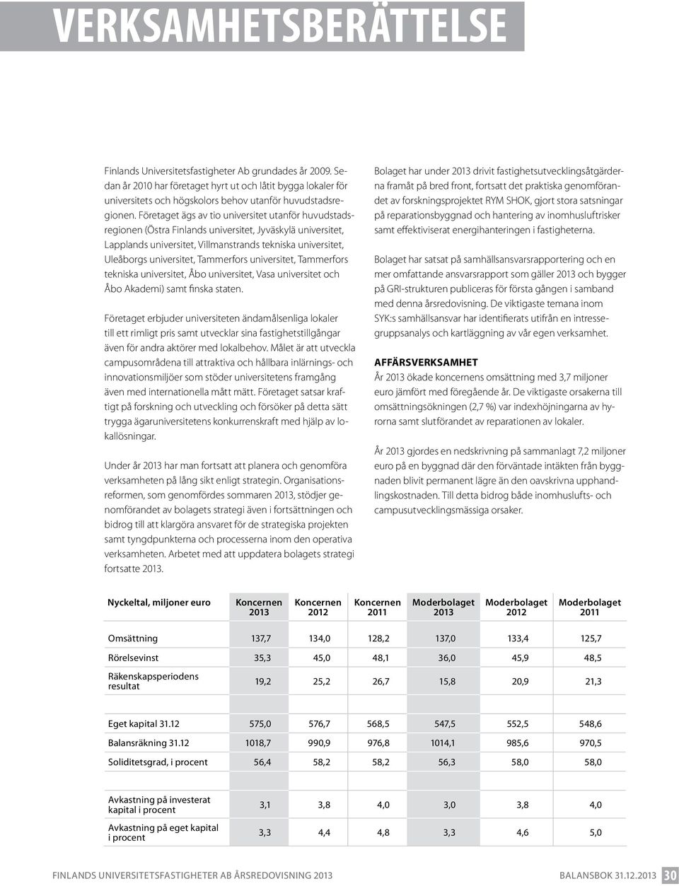 Företaget ägs av tio universitet utanför huvudstadsregionen (Östra Finlands universitet, Jyväskylä universitet, Lapplands universitet, Villmanstrands tekniska universitet, Uleåborgs universitet,