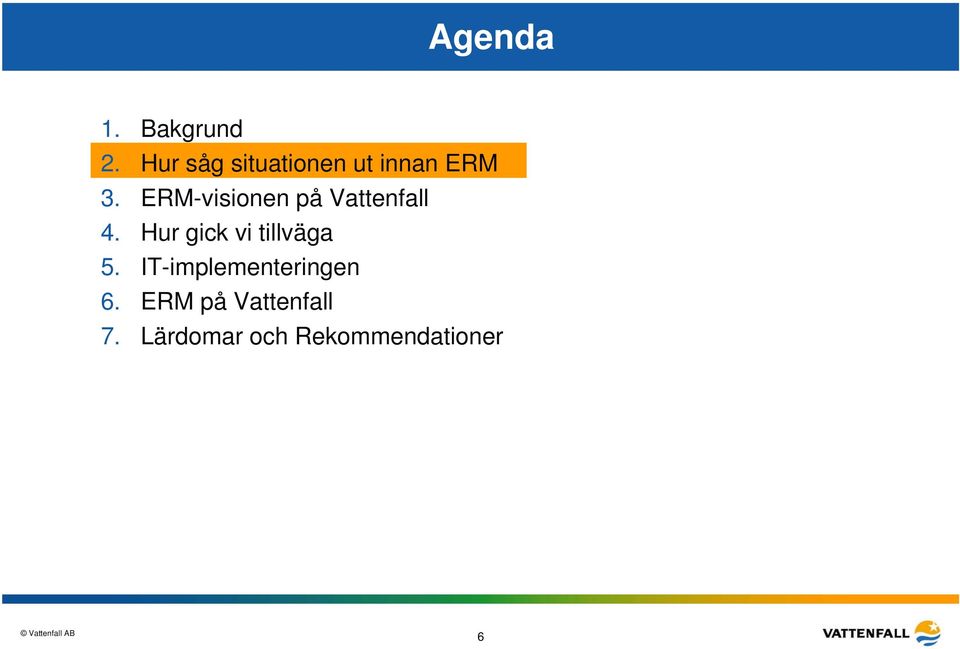 ERM-visionen på Vattenfall 4.