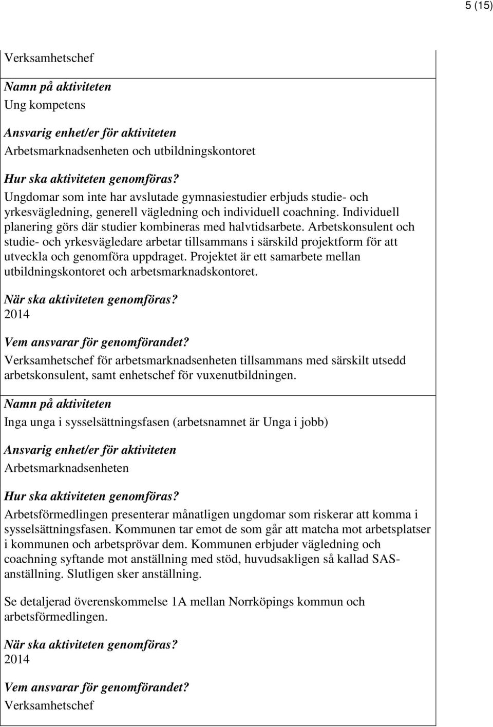 Arbetskonsulent och studie- och yrkesvägledare arbetar tillsammans i särskild projektform för att utveckla och genomföra uppdraget.