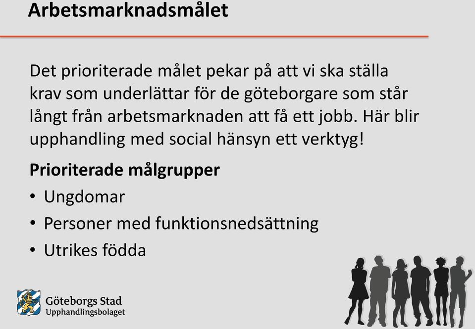 arbetsmarknaden att få ett jobb.