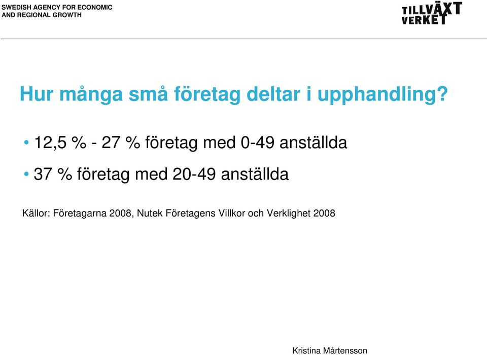 företag med 20-49 anställda Källor: