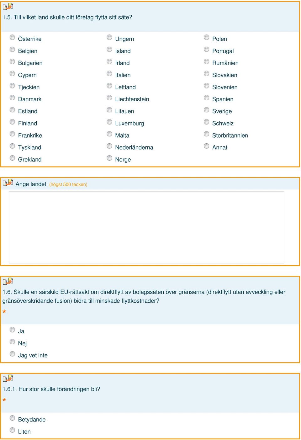 Spanien Estland Litauen Sverige Finland Luxemburg Schweiz Frankrike Malta Storbritannien Tyskland Nederländerna Annat Grekland Norge Ange landet (högst