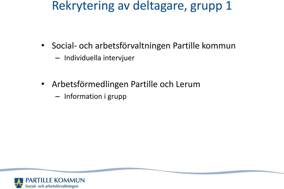 kommun Individuella intervjuer