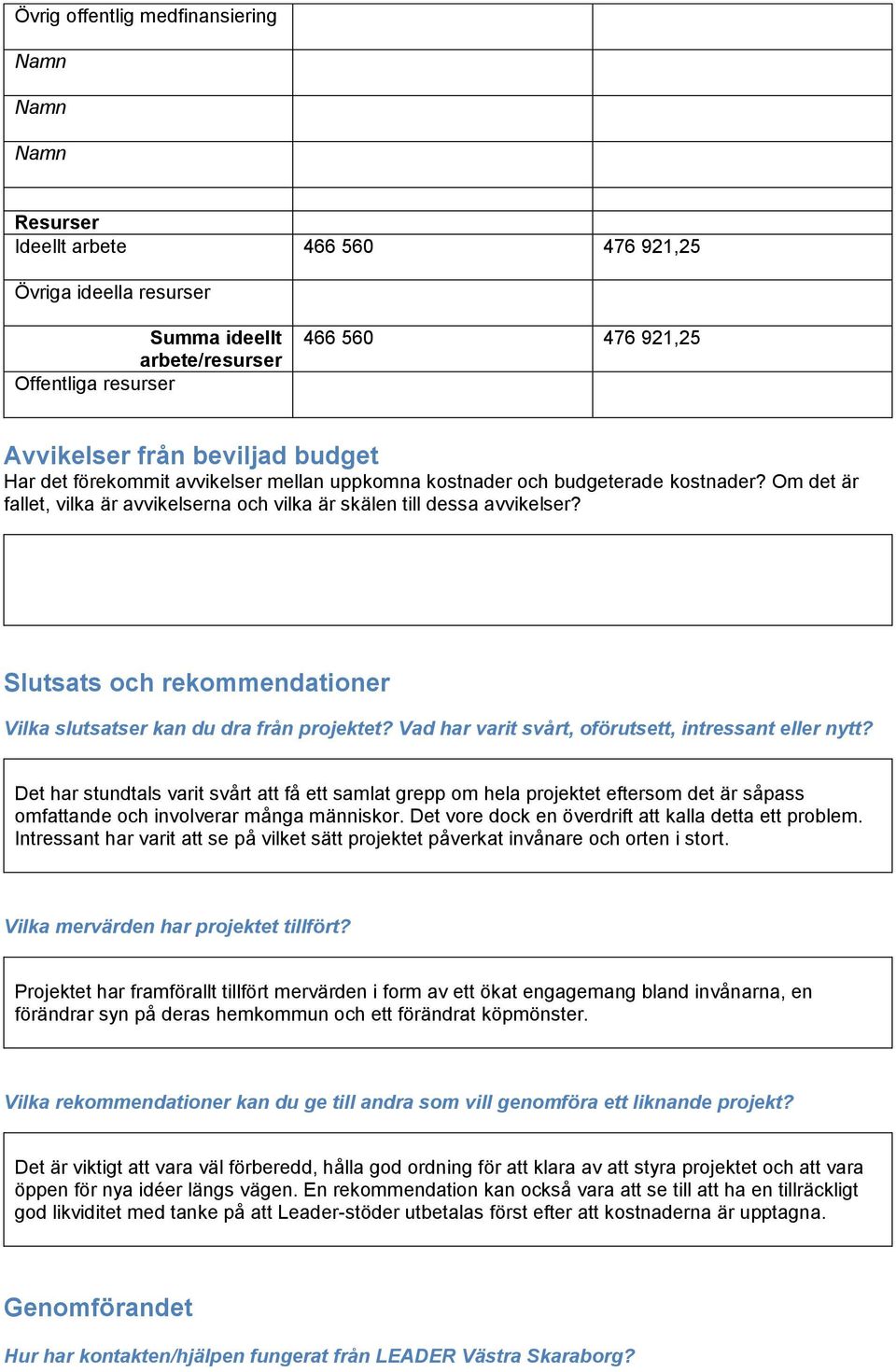 Slutsats och rekommendationer Vilka slutsatser kan du dra från projektet? Vad har varit svårt, oförutsett, intressant eller nytt?