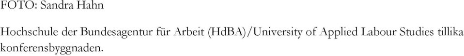 (HdBA)/University of Applied