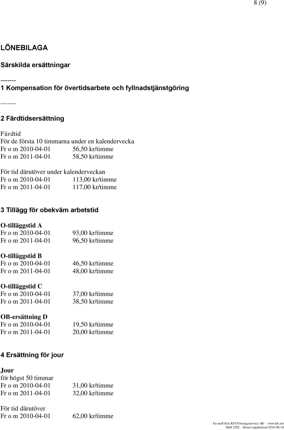 för obekväm arbetstid O-tilläggstid A O-tilläggstid B O-tilläggstid C OB-ersättning D 93,00 kr/timme 96,50 kr/timme 46,50 kr/timme 48,00 kr/timme 37,00