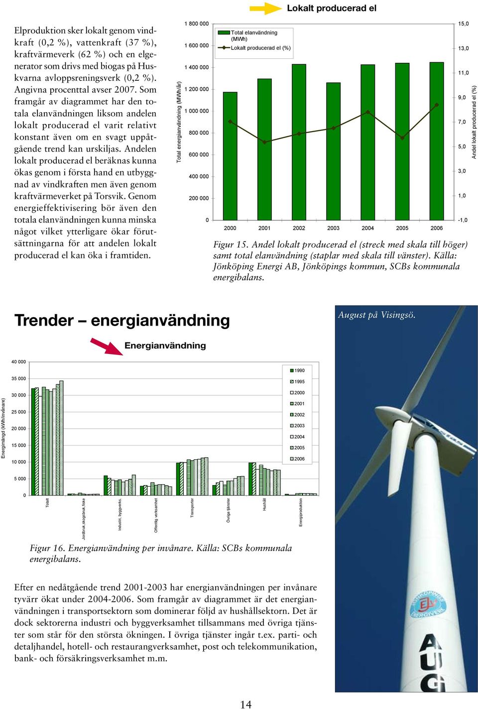 Andelen lokalt producerad el beräknas kunna ökas genom i första hand en utbyggnad av vindkraften men även genom kraftvärmeverket på Torsvik.
