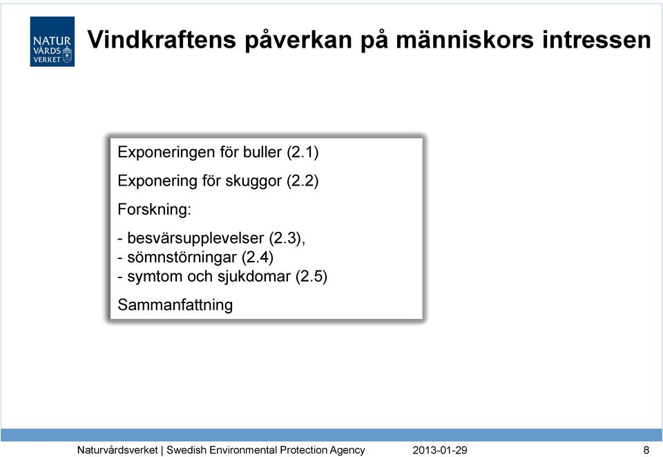 1) Exponering för skuggor (2.