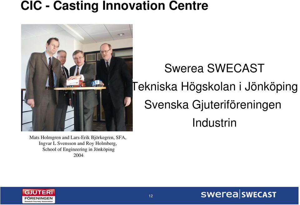 of Engineering in Jönköping 2004 Swerea SWECAST Tekniska