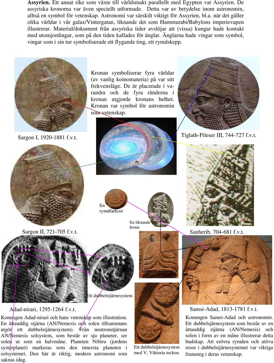 Material/dokument från assyriska tider avslöjar att (vissa) kungar hade kontakt med utomjordingar, som på den tiden kallades för änglar.