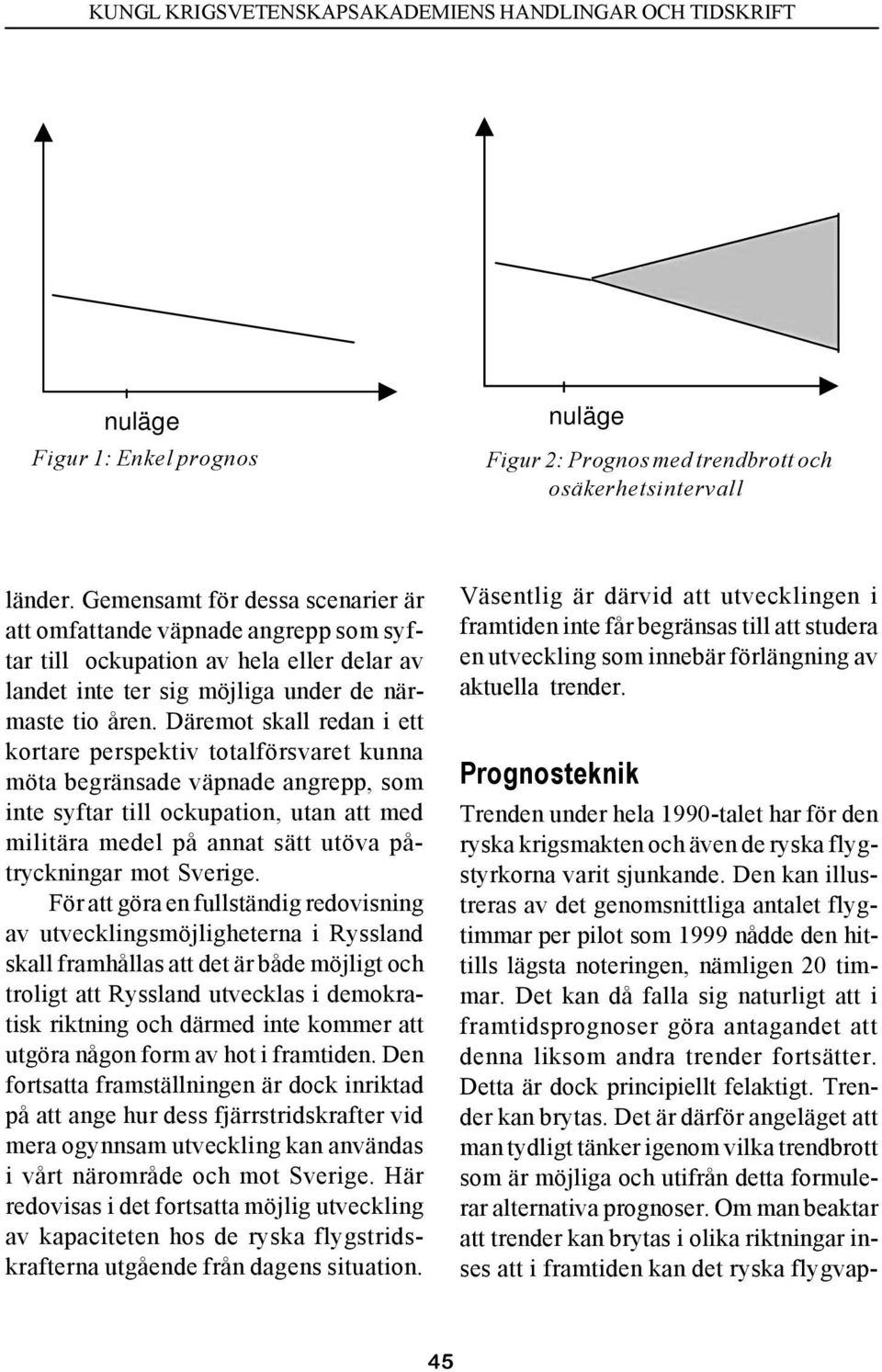 Det kan då falla sig naturligt att i framtidsprognoser göra antagandet att denna liksom andra trender fortsätter. Detta är dock principiellt felaktigt. Trender kan brytas.