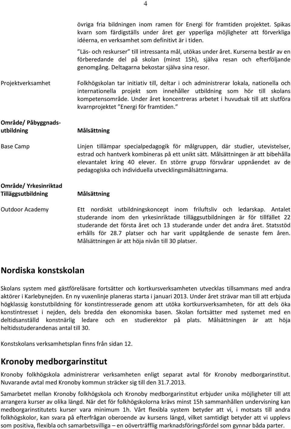 Kurserna består av en förberedande del på skolan (minst 15h), själva resan och efterföljande genomgång. Deltagarna bekostar själva sina resor.