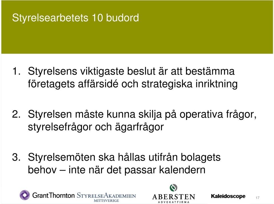 strategiska inriktning 2.