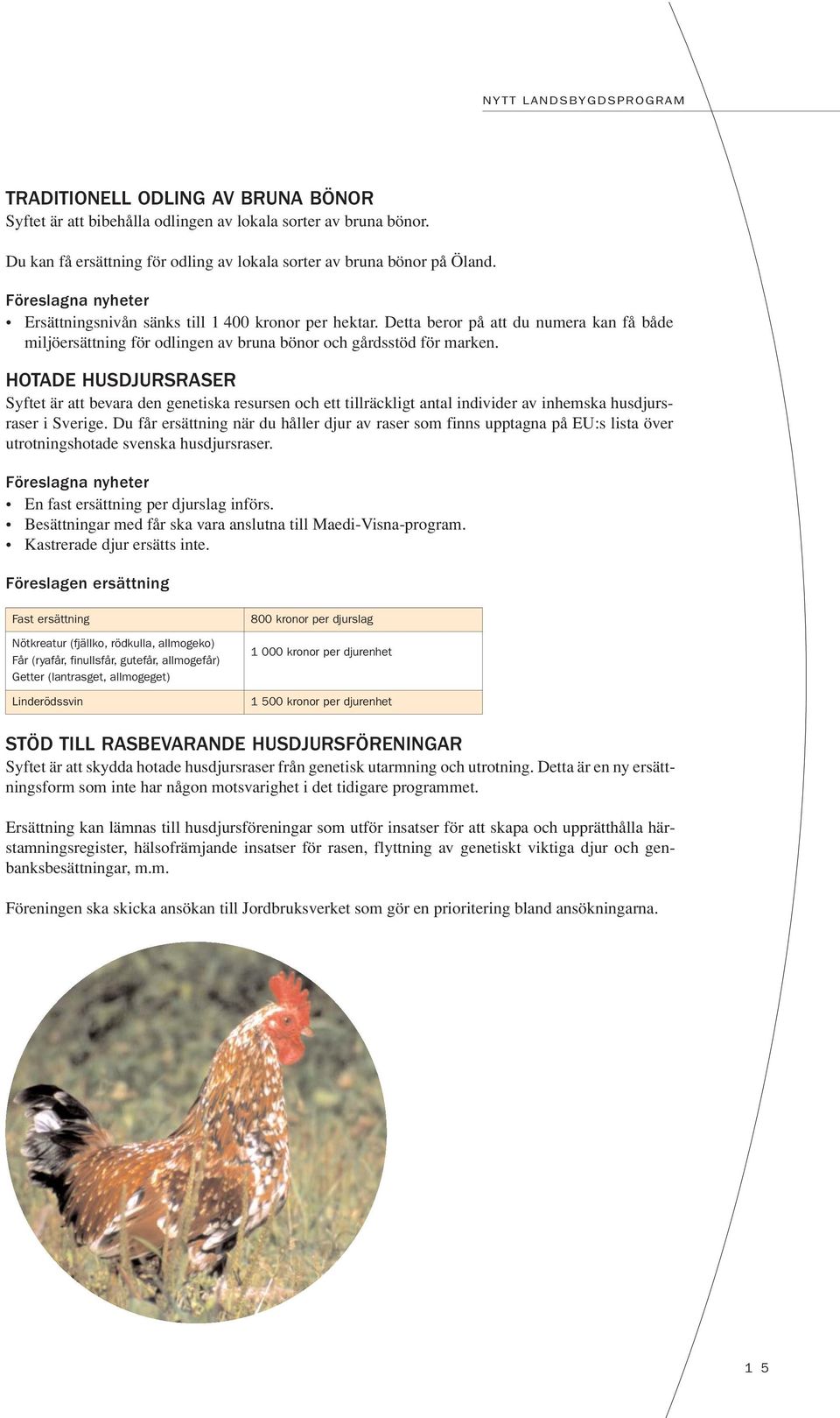 HOTADE HUSDJURSRASER Syftet är att bevara den genetiska resursen och ett tillräckligt antal individer av inhemska husdjursraser i Sverige.