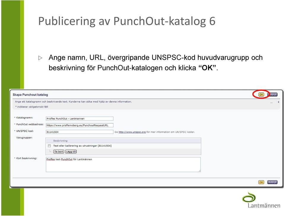 UNSPSC-kod huvudvarugrupp och