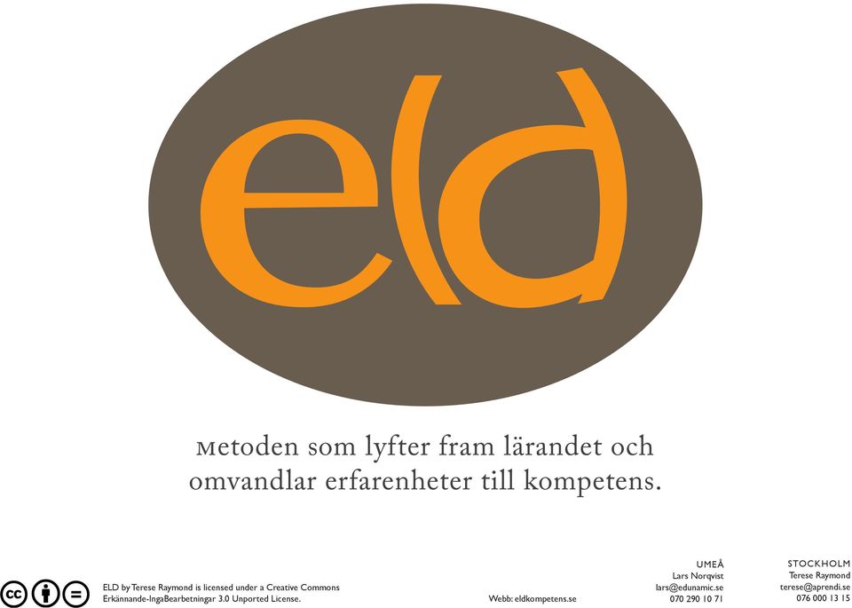 ELD by is licensed under a Creative