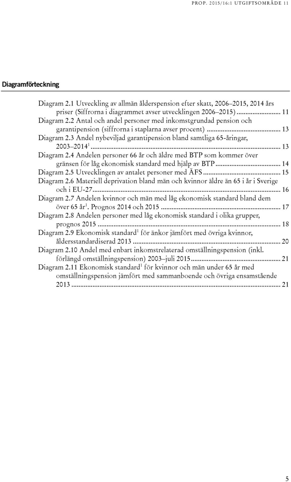 .. 13 Diagram 2.4 Andelen personer 66 år och äldre med BTP som kommer över gränsen för låg ekonomisk standard med hjälp av BTP... 14 Diagram 2.5 Utvecklingen av antalet personer med ÄFS... 15 Diagram 2.