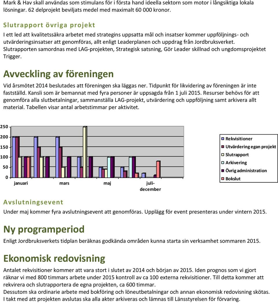 uppdrag från Jordbruksverket. Slutrapporten samordnas med LAG-projekten, Strategisk satsning, Gör Leader skillnad och ungdomsprojektet Trigger.