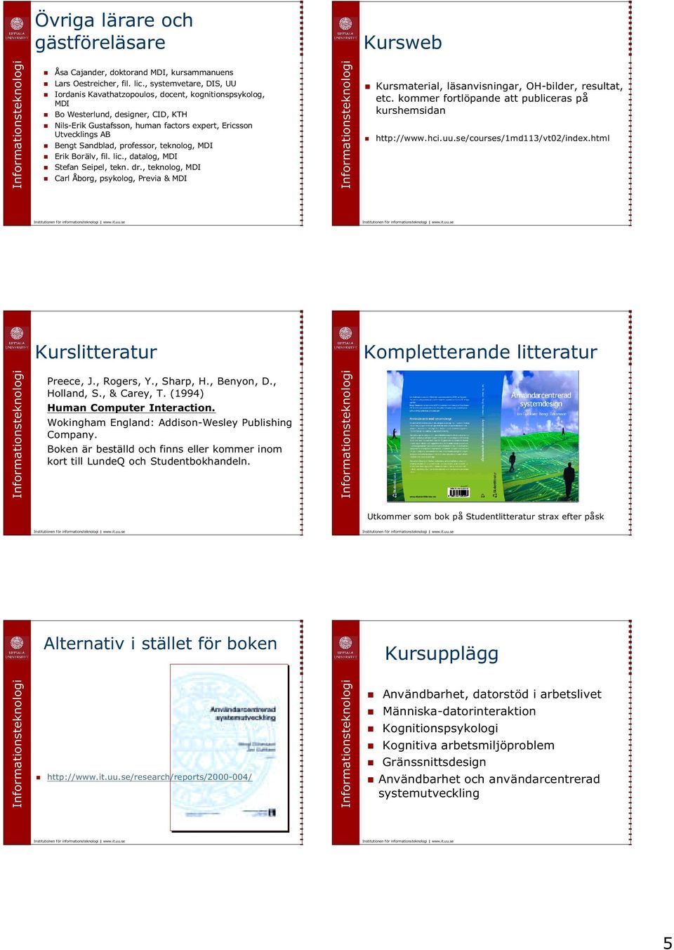 Sandblad, professor, teknolog, MDI Erik Borälv, fil. lic., datalog, MDI Stefan Seipel, tekn. dr.