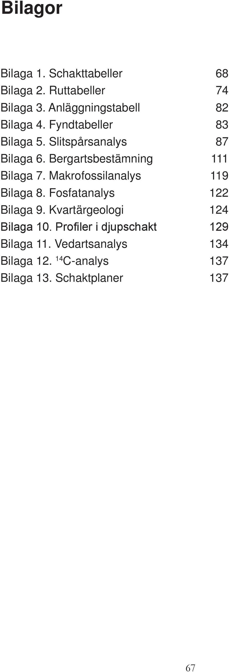 Bergartsbestämning 111 Bilaga 7. Makrofossilanalys 119 Bilaga 8. Fosfatanalys 122 Bilaga 9.