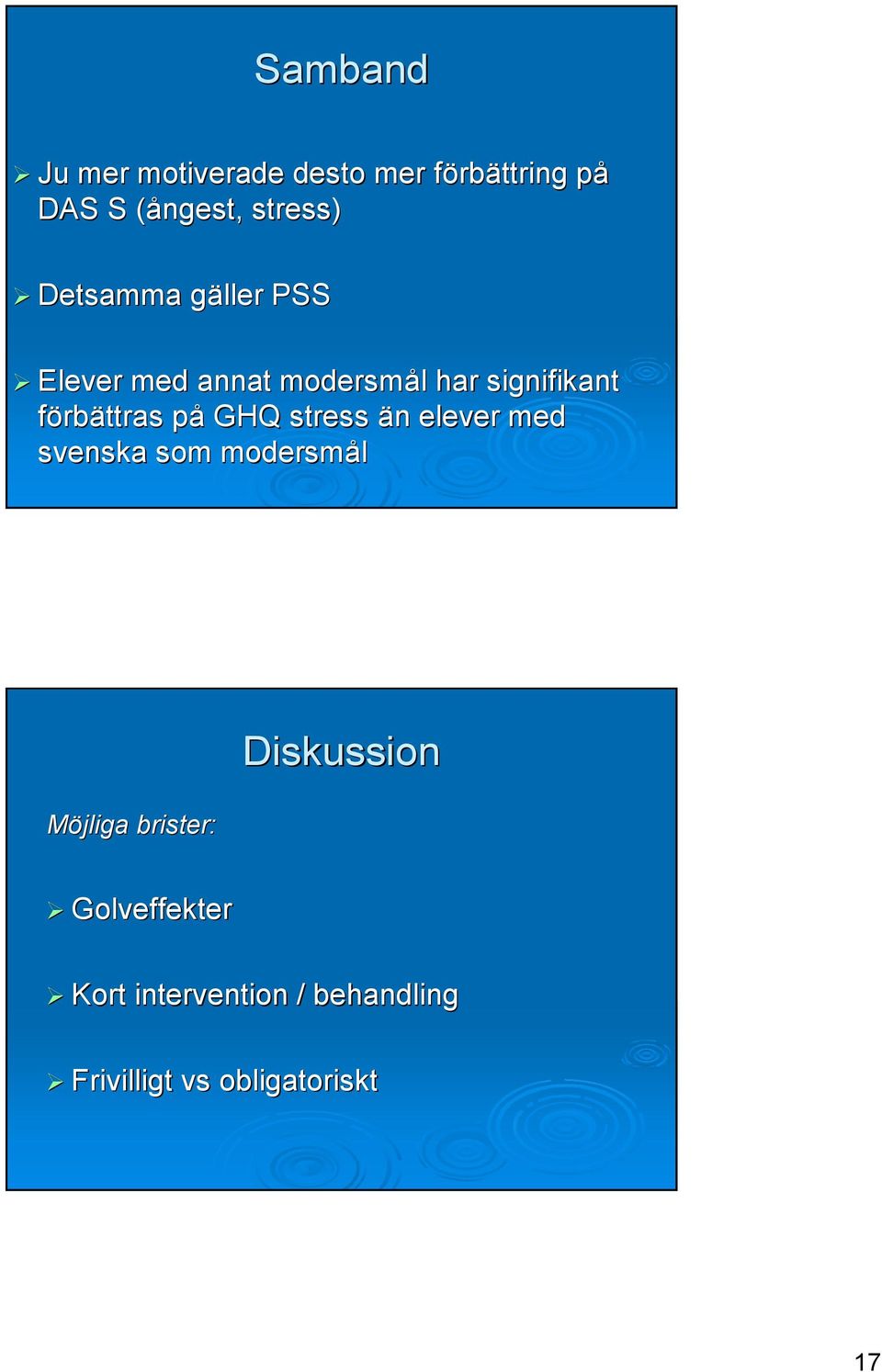 förbättras påp GHQ stress än n elever med svenska som modersmål Möjliga