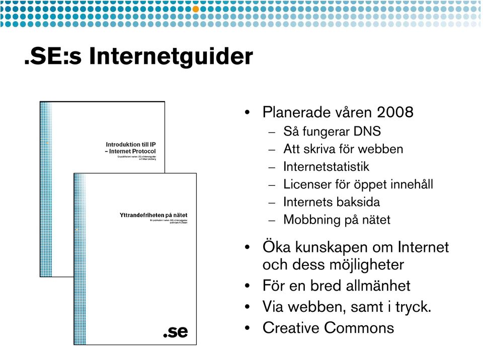 baksida Mobbning på nätet Öka kunskapen om Internet och dess