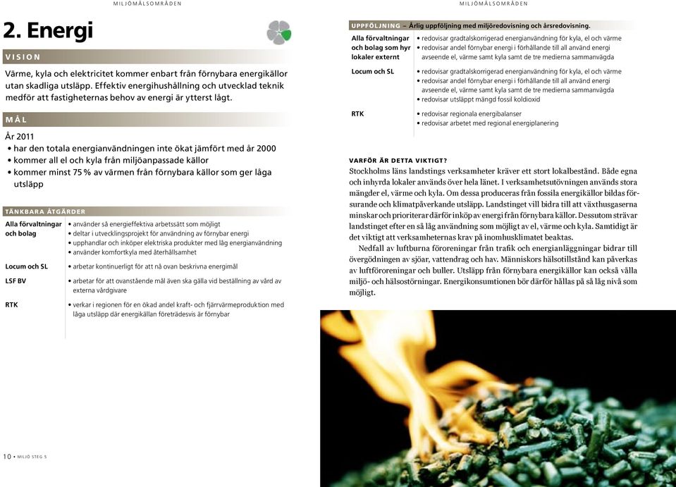 utsläpp. Effektiv energihushållning och utvecklad teknik medför att fastigheternas behov av energi är ytterst lågt.