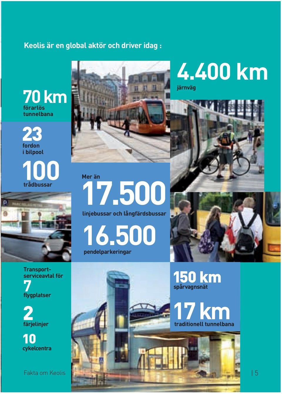cykelcentra Mer än 17.500 linjebussar och långfärdsbussar 16.
