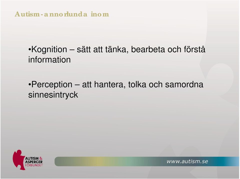 förstå information Perception att