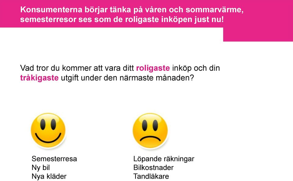 Vad tror du kommer att vara ditt roligaste inköp och din tråkigaste