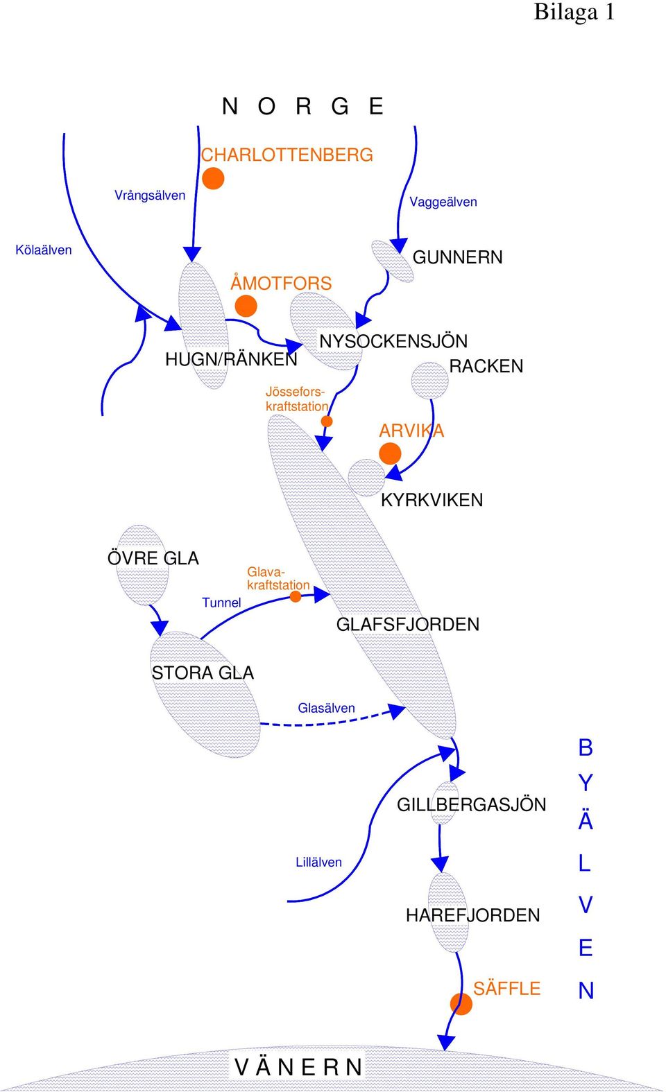 GLA Jösseforskraftstation Glavakraftstation Tunnel GLAFSFJORDEN STORA