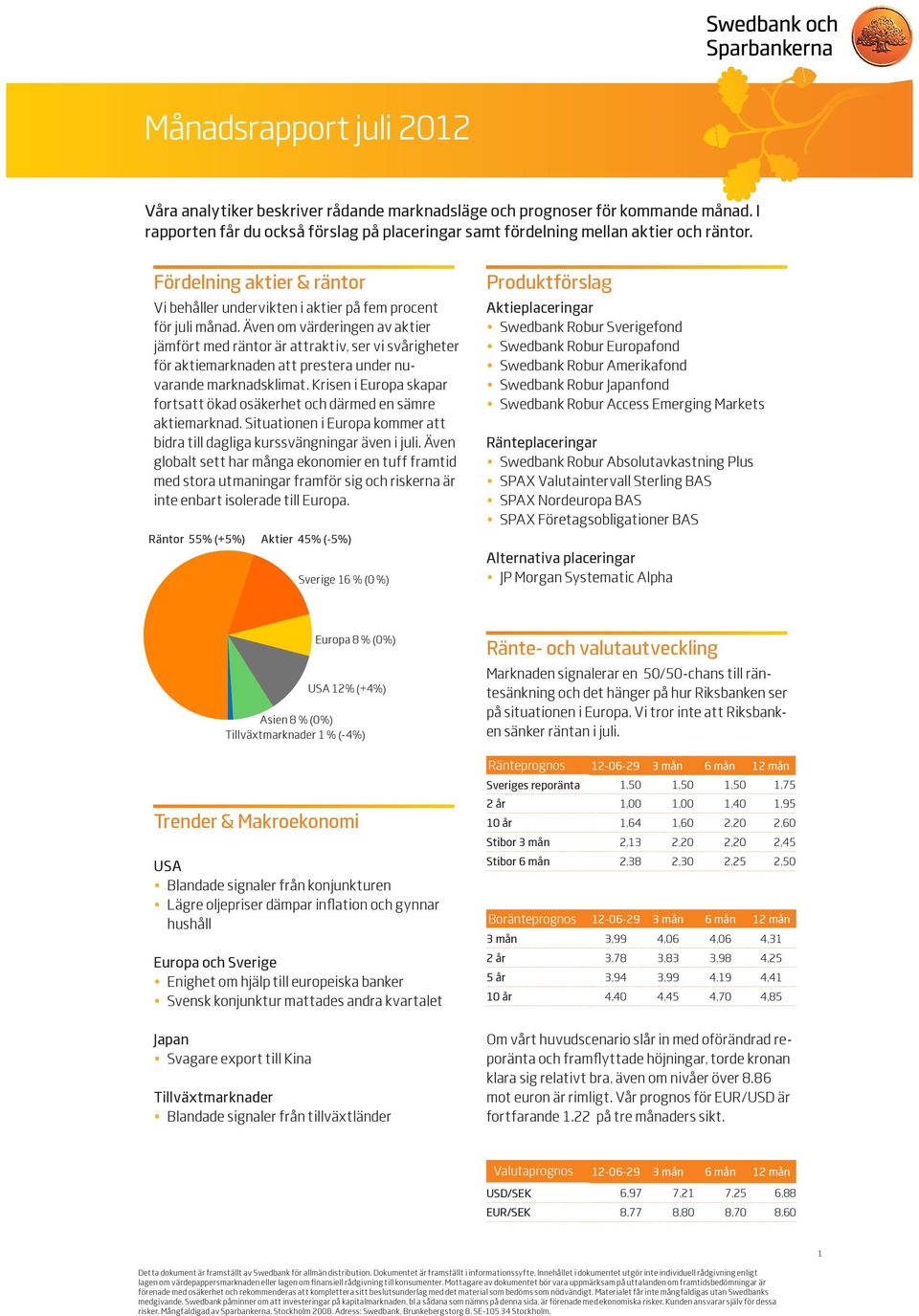 Även om värderingen av aktier jämfört med räntor är attraktiv, ser vi svårigheter för aktiemarknaden att prestera under nuvarande marknadsklimat.