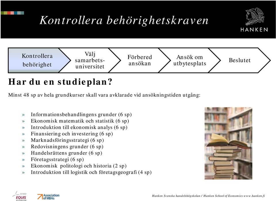 och statistik (6 sp)» Introduktion till ekonomisk analys (6 sp)» Finansiering och investering (6 sp)» Marknadsföringsstrategi (6 sp)»