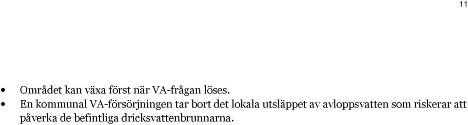 lokala utsläppet av avloppsvatten som