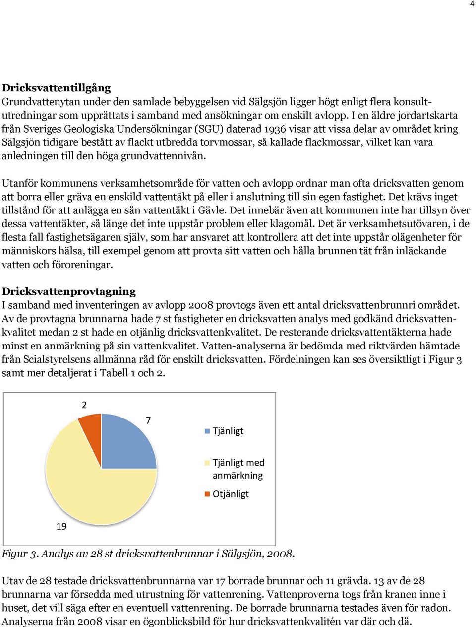 Utanför kommunens verksamhetsområde för vatten och avlopp ordnar man ofta dricksvatten genom att borra eller gräva en enskild vattentäkt på eller i anslutning till sin egen fastighet.