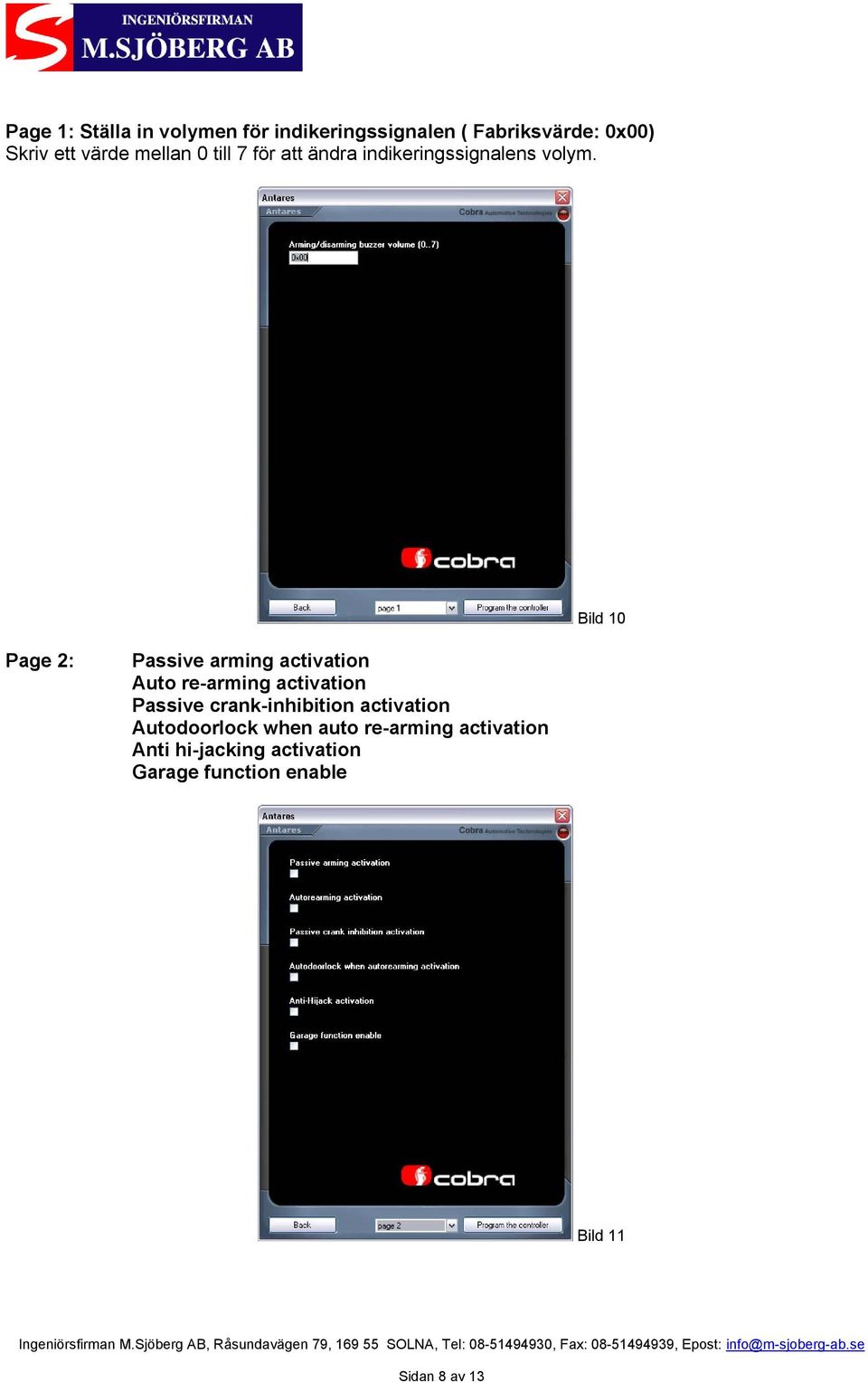 Bild 10 Page 2: Passive arming activation Auto re-arming activation Passive