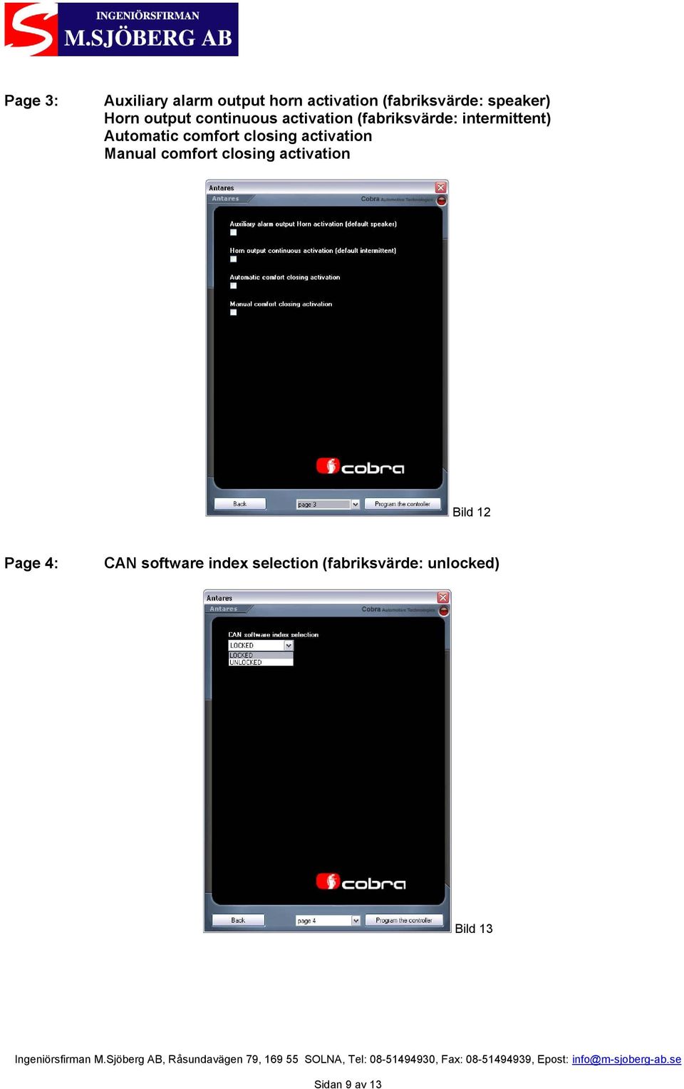 comfort closing activation Manual comfort closing activation Bild 12 Page